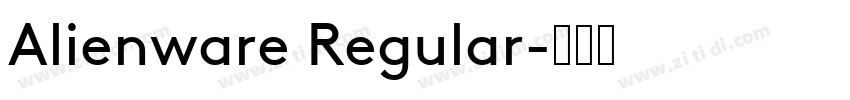 Alienware Regular字体转换